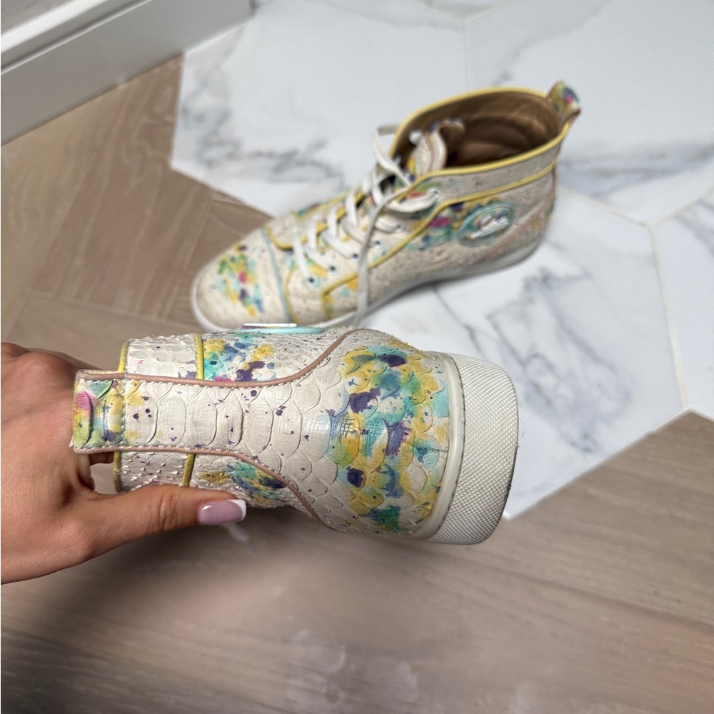 Christian Louboutin Python High-Top Sneakers - Picture 6 of 7